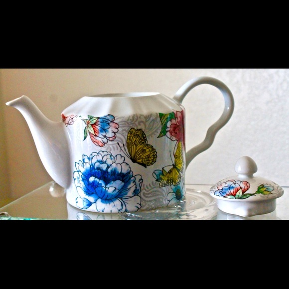 HARPER BY COVENTRY TEAPOT & LID  FLORAL BIRD 5 CUP - Picture 6 of 7